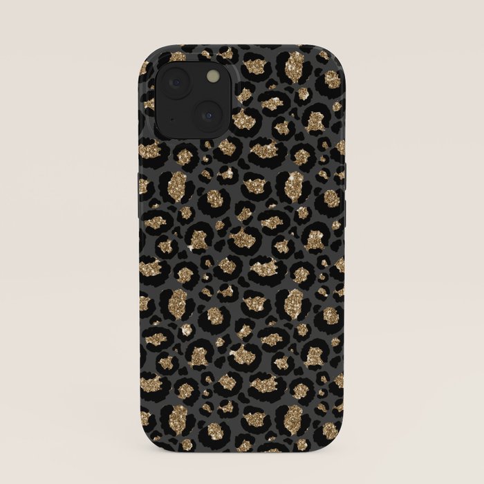 Black Gold Leopard Print Pattern iPhone Case Gallery Image 37