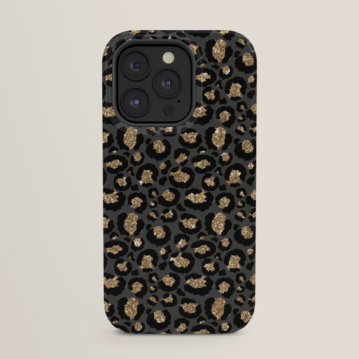 Black Gold Leopard Print Pattern iPhone Case Gallery Image 31