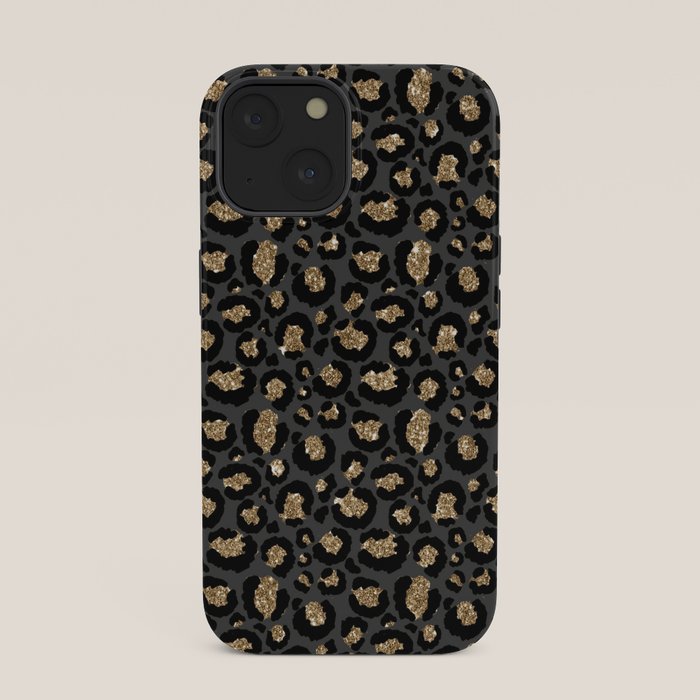 Black Gold Leopard Print Pattern iPhone Case Gallery Image 33