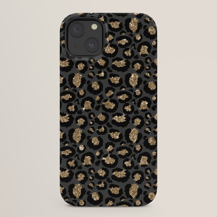 Black Gold Leopard Print Pattern iPhone Case Gallery Image 22