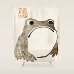 Unimpressed Frog Meika Gafu by Matsumoto Hoji 1814 - Frog Shower Curtain Gallery Image 1