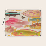 Colorful Tropical Fishes Vintage Sea Life Illustration Laptop Sleeve Gallery Image 1
