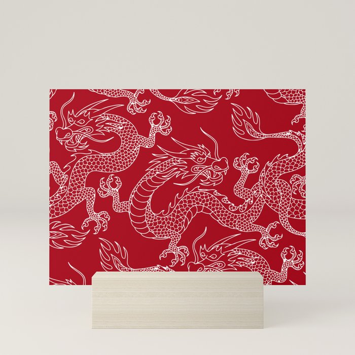 Lunar Year White Dragon Mini Art Print Gallery Image 9