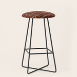 Crocodile Leather Pattern in Deep Brown Stool Gallery Image 1
