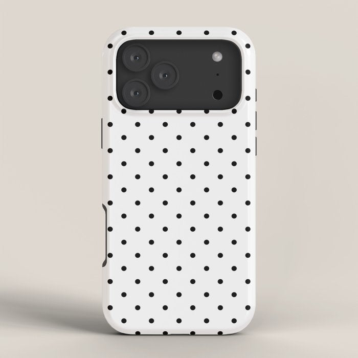 Small Black Polka dots Background iPhone Case Gallery Image 4