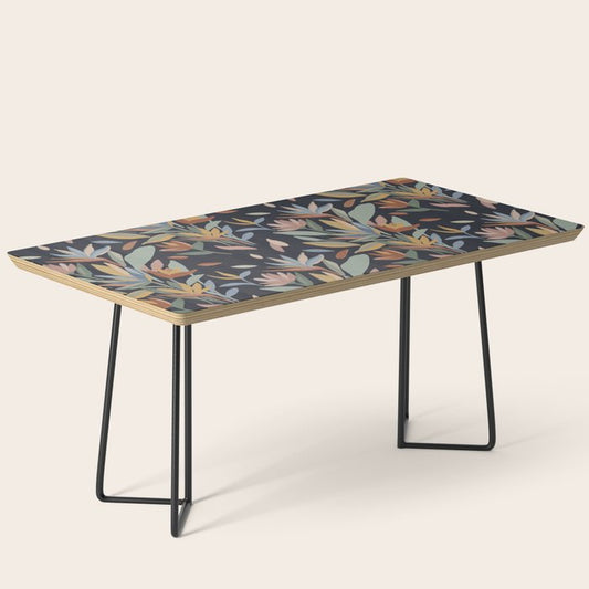 Hand Painted Floral Garden Night Coffee Table Gallery Image 1