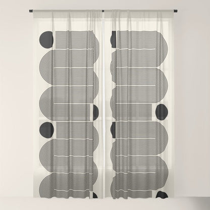 Abstraction_LINE_BLACK_DOT_VISUAL_ART_Minimlism_001A Window Curtain Gallery Image 22