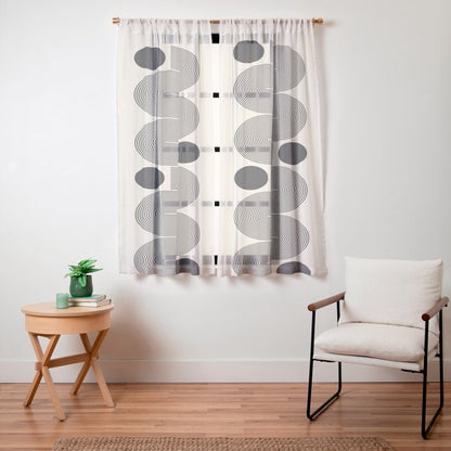 Abstraction_LINE_BLACK_DOT_VISUAL_ART_Minimlism_001A Window Curtain Gallery Image 23