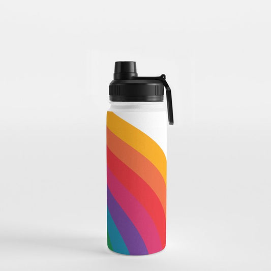 Retro Bright Rainbow - Right Side Water Bottle Gallery Image 2