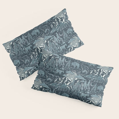 Wild West - Blue Pillow Sham Gallery Image 4