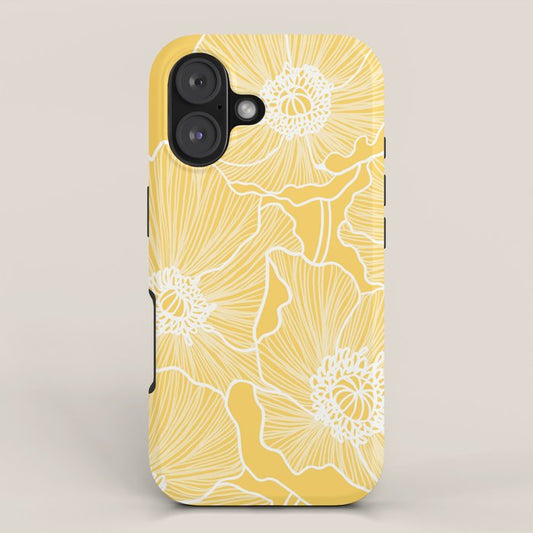 Sunshine Yellow Poppies iPhone Case Gallery Image 1