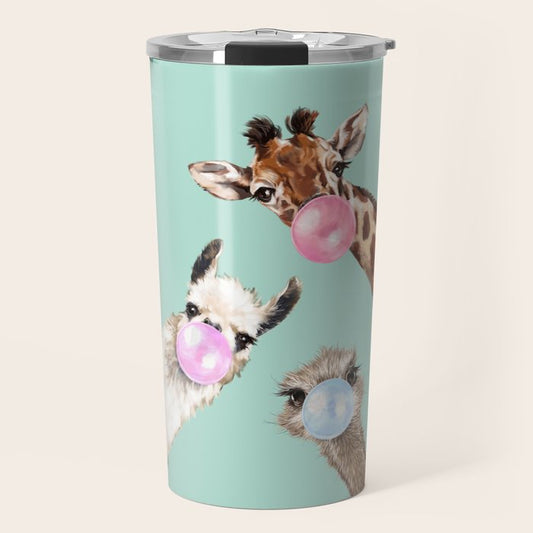 Bubble Gum Gang in Green Travel Mug Gallery Image 1