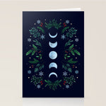 Moonlight Garden - Festive Green Stationery Card Gallery Image 1