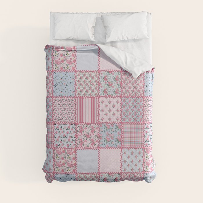 Pretty Pastel Patchwork Duvet Cover Gallery Image 8
