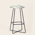 Watercolor Eucalyptus Leaves Stool Gallery Image 1