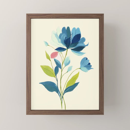 Azure Bloom Mini Art Print Gallery Image 2
