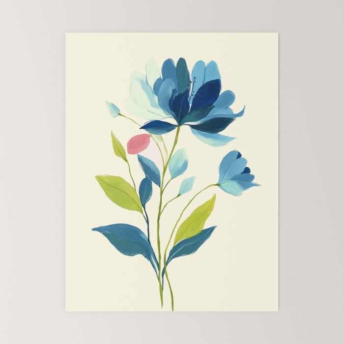 Azure Bloom Mini Art Print Gallery Image 6