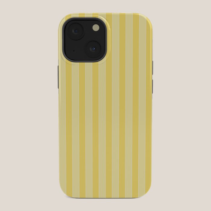 Contemporary Cottage Stripes Vertical Pattern in Yellow and White iPhone Case Gallery Image 34