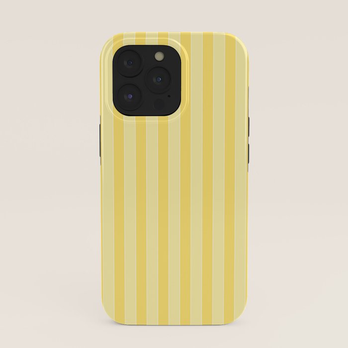 Contemporary Cottage Stripes Vertical Pattern in Yellow and White iPhone Case Gallery Image 39