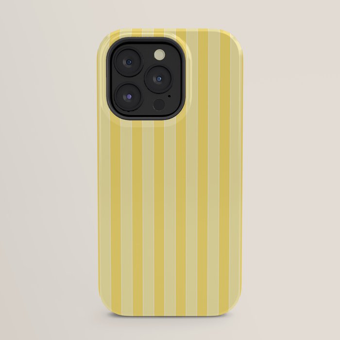 Contemporary Cottage Stripes Vertical Pattern in Yellow and White iPhone Case Gallery Image 23