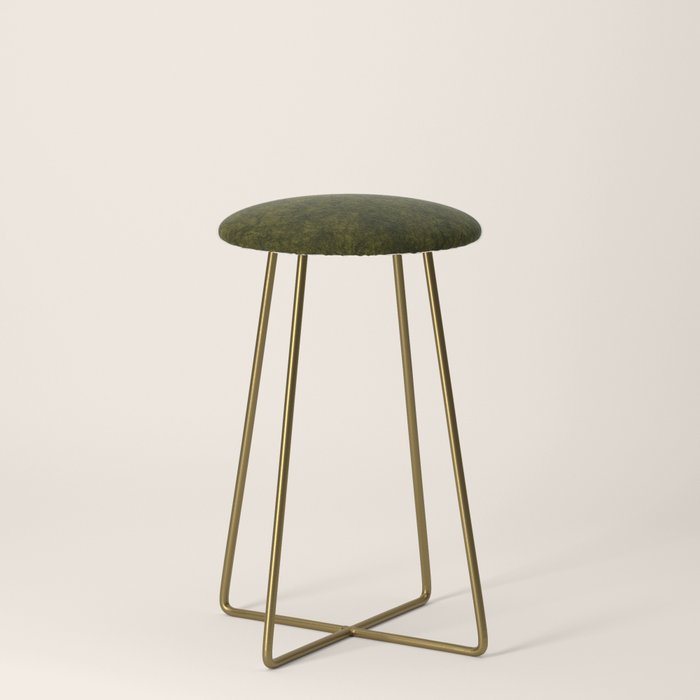 olive green velvet Stool Gallery Image 4