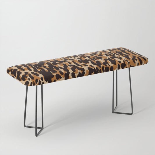 Animal Print Leopard Pattern Bench Gallery Image 1