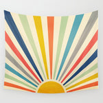 Sun Retro Art III Wall Tapestry Gallery Image 1