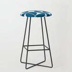 Mid Century Modern Geometric 04 Blue Stool Gallery Image 1