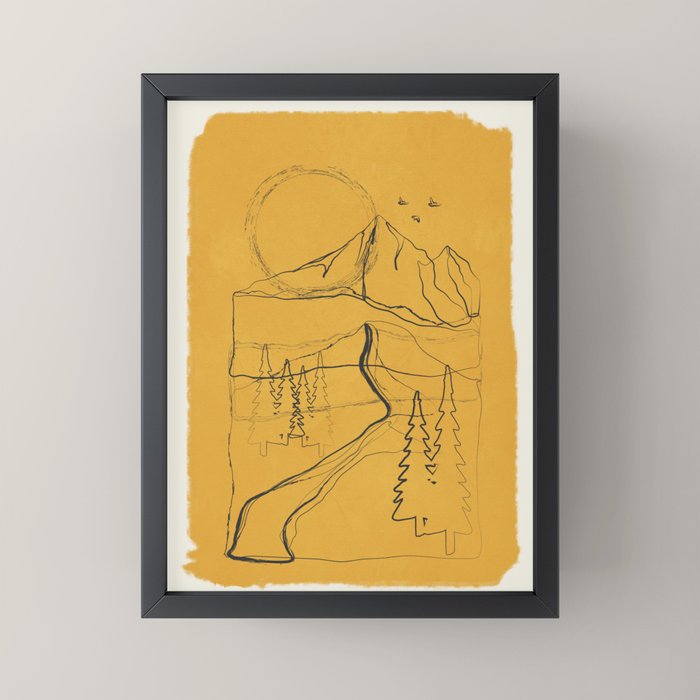 Minimalist Mountains 3 Mini Art Print Gallery Image 3