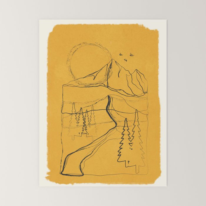 Minimalist Mountains 3 Mini Art Print Gallery Image 6