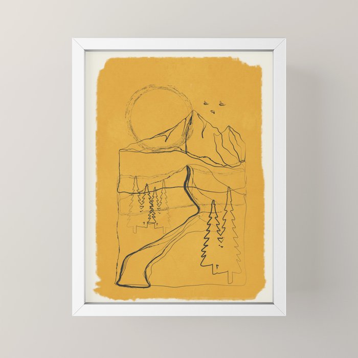 Minimalist Mountains 3 Mini Art Print Gallery Image 4