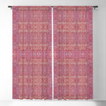 Pink Vintage Antique Oriental Traditional Moroccan Original Artwork Window Curtain Gallery Image 1