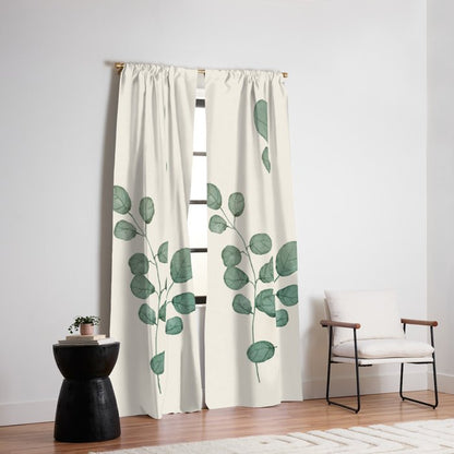 Watercolor Eucalyptus Window Curtain Gallery Image 6