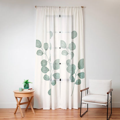 Watercolor Eucalyptus Window Curtain Gallery Image 12