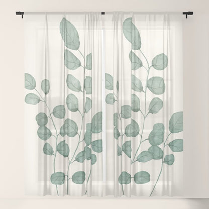Watercolor Eucalyptus Window Curtain Gallery Image 21