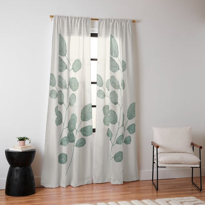 Watercolor Eucalyptus Window Curtain Gallery Image 14