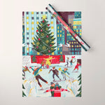 New York city ice rink Rockefeller center skating Wrapping Paper Gallery Image 1