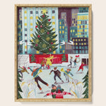 New York city ice rink Rockefeller center skating Serving Tray Gallery Image 1