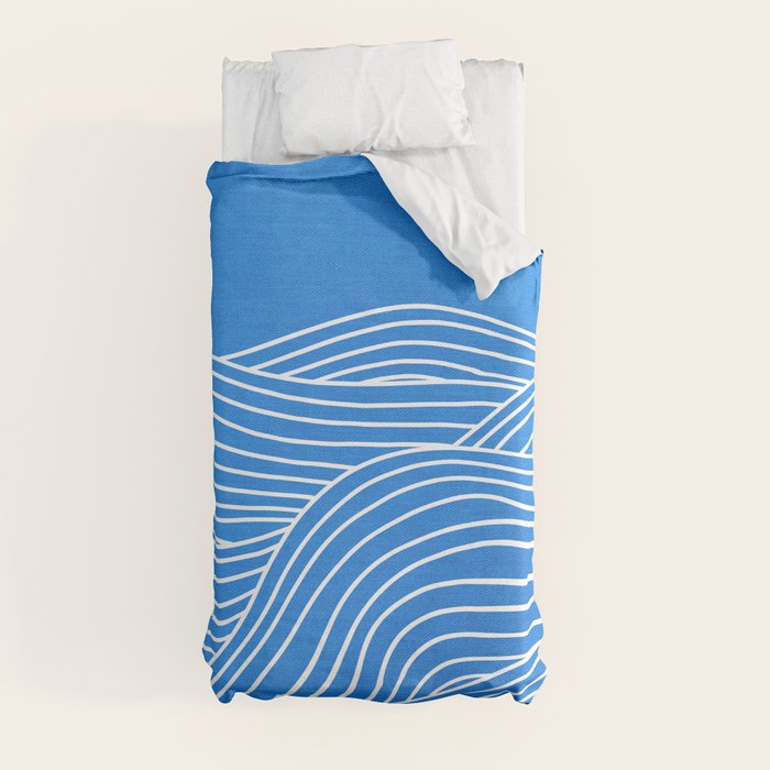 French Blue Ocean Waves Duvet Cover Gallery Image 4