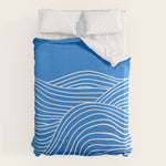 French Blue Ocean Waves Duvet Cover Gallery Image 1