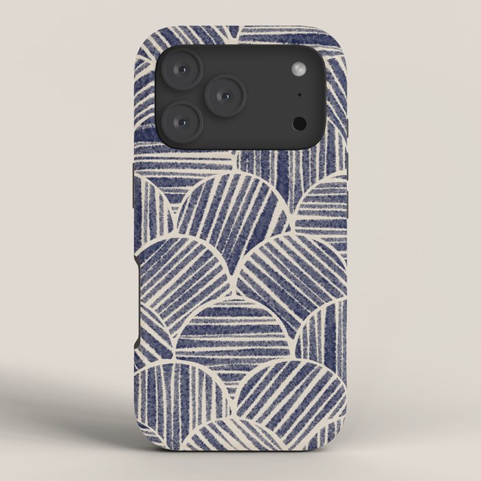 Navy Blue Striped Pattern #2 iPhone Case Gallery Image 3