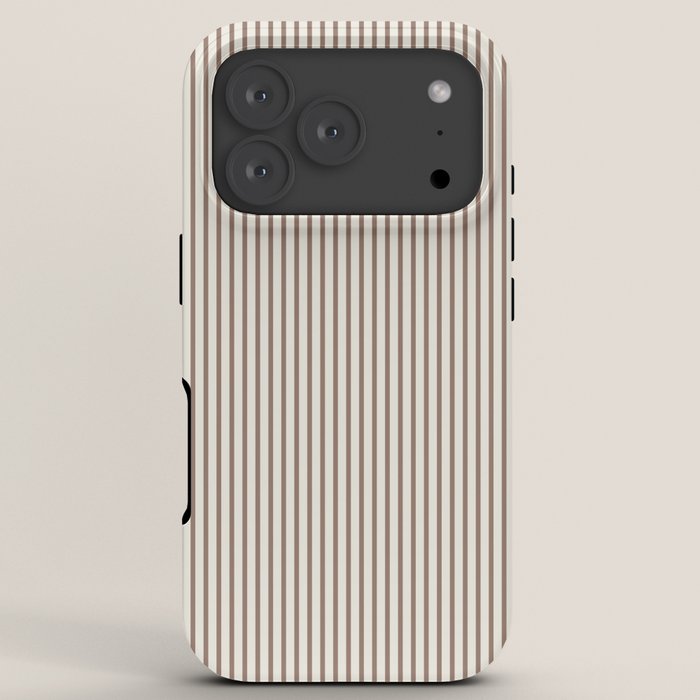 Brown And Cream Striped iPhone Case Gallery Image 7