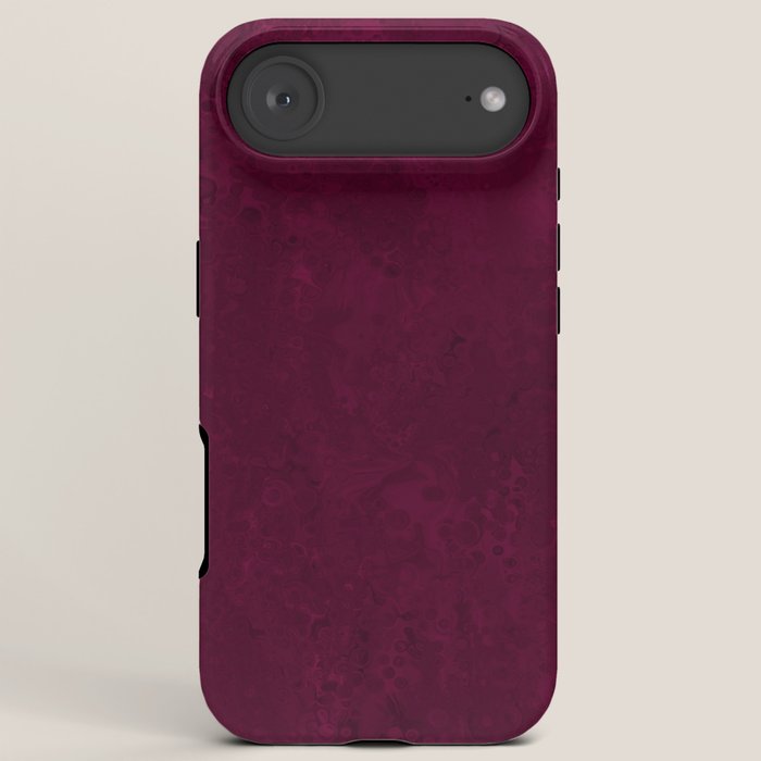 Hand painted modern abstract burgundy marble watercolor iPhone Case Gallery Image 6