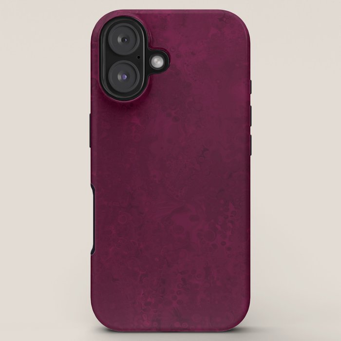 Hand painted modern abstract burgundy marble watercolor iPhone Case Gallery Image 5