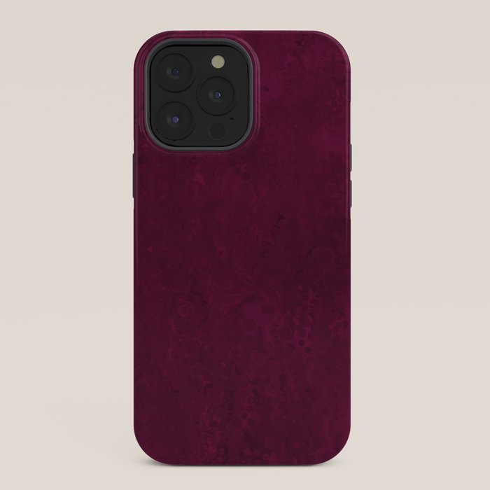 Hand painted modern abstract burgundy marble watercolor iPhone Case Gallery Image 36
