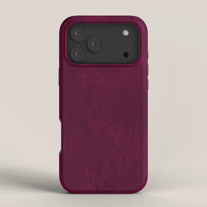 Hand painted modern abstract burgundy marble watercolor iPhone Case Gallery Image 4