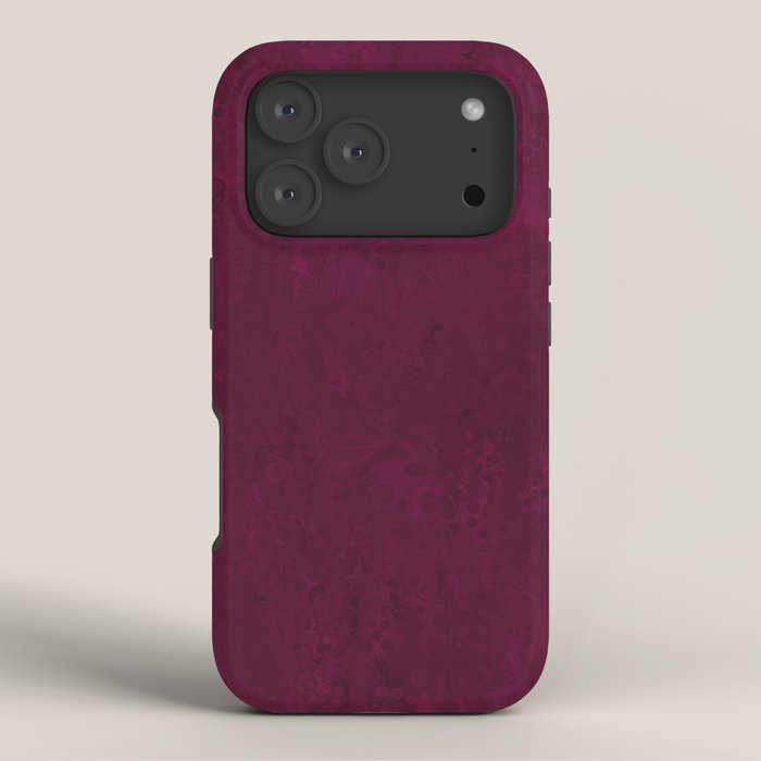 Hand painted modern abstract burgundy marble watercolor iPhone Case Gallery Image 3