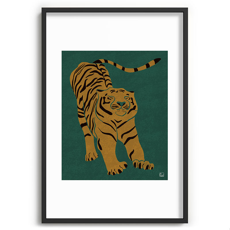 Tiger Doesn't Lose Sleep Framed Art Print Gallery Image 85