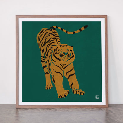 Tiger Doesn't Lose Sleep Framed Art Print Gallery Image 66