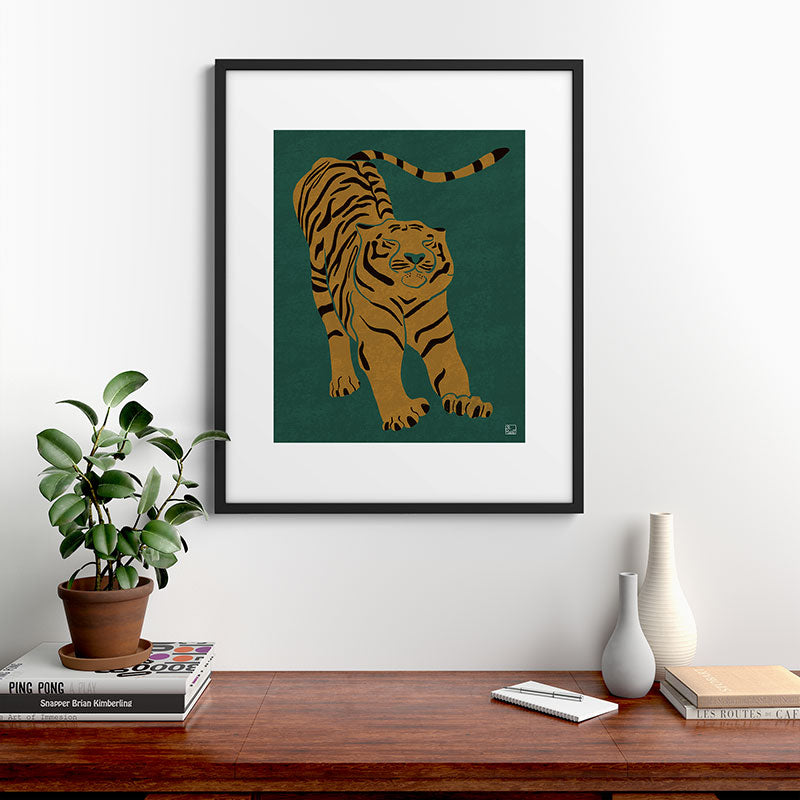 Tiger Doesn't Lose Sleep Framed Art Print Gallery Image 9